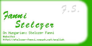 fanni stelczer business card